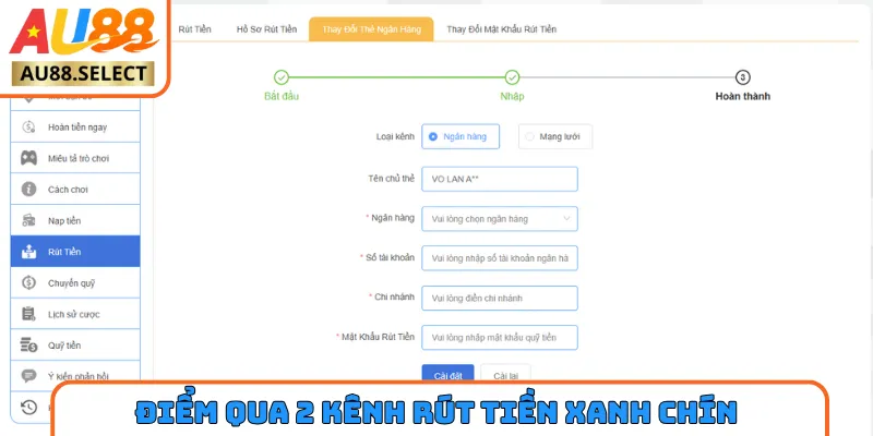 Điểm qua 2 kênh rút tiền xanh chín cho newbie